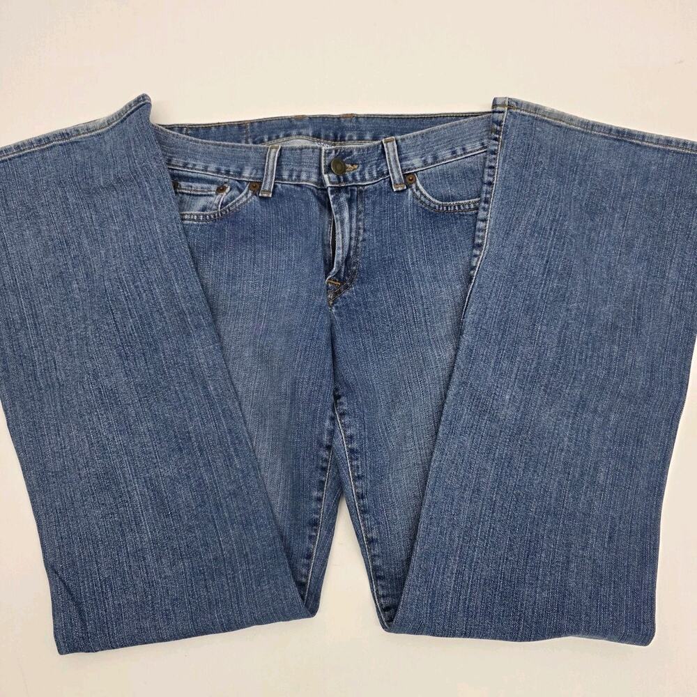 Vintage Lucky Brand Dungarees Jeans Mid Rise Flare Size 6/28 Blue Women's